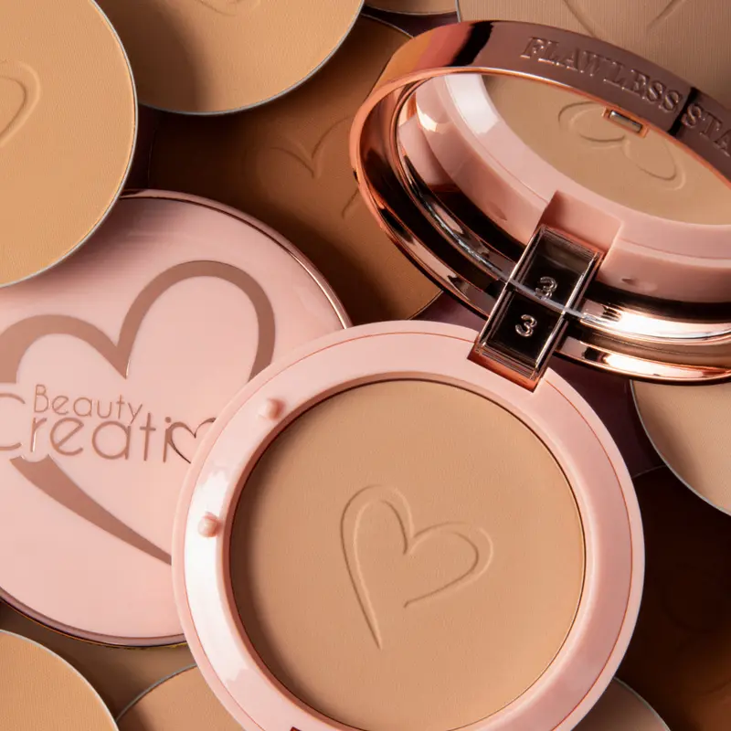 Beauty Creations Flawless Stay Pressed Powder Foundation - Silky Finishing, Cosmetic Setting, Flawless Face Makeup Beauty Cosmetics for Contour-Supported Radiant Base in Daily Makeup Routine