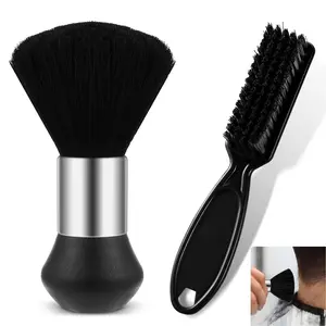 2 Pcs Neck Duster Barber Brush for Loose Hair, Professional Cutting Soft Trimmer Clipper Cleaner for Cleaning Around Neckline and Ears