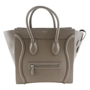 Pre-owned Celine Calfskin Shoulder Bags Luggage Mini Shopper Calf Handbag