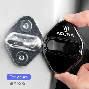 4Pcs Car Door Lock Buckle Protective Covers Stainless Steel Cover For Acura MDX RDX TSX RSX Integra TL RL NSX TLX ILX ZDX RLX