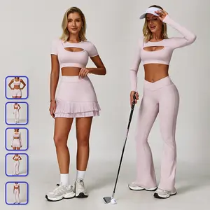 Two-tone Beautiful Back Yoga Set, Shockproof Support Women Fitness Wear, High Elastic Tight Summer Casual Sports Outfit for Gym Running Workout