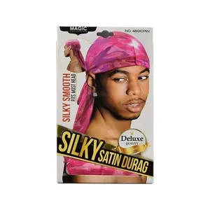 Magic Collection Silky Satin Durag - Camo Pink