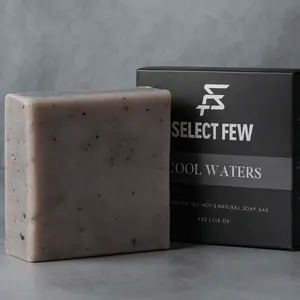 Cool Waters Men’s Soap Bar – Handmade Soap with Citrus, Amber & Woods – Hydrating Formula with Aloe Vera & Natural Oils – Fresh, Long-Lasting Scent