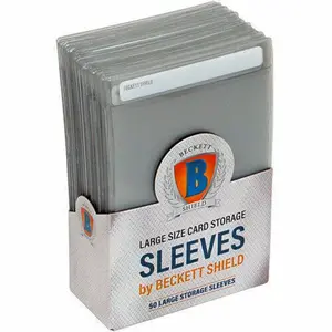 Beckett Shield Large Size Card Storage Sleeves - Perfect for Sending Cards to Grade