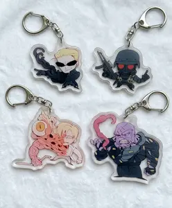Resident Evil Acrylic Keychain HUNK Wesker William Birkin Nemesis Double Sided Bag Charm Game Fan Gift RE Requiem