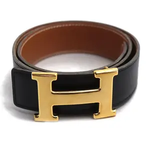 Pre-owned HERMÈS Calfskin Small Leather Goods H Belt65 Leather Belt