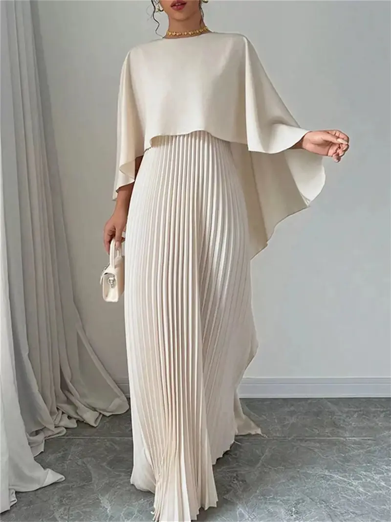 chinese dress ladies Prom Long Formal Glitter Cape Dress