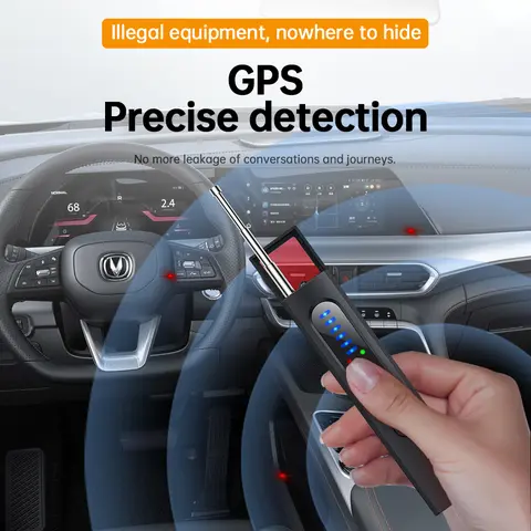 Handheld Multi-Sensor Hidden Camera & GPS Tracker Detector - 5 Sensitivity Levels, Professional Modes, Lightweight with Handle, Tracking for Office & Hotels, Accessory for Wireless GPS Trackers & Lost Portable Electronics