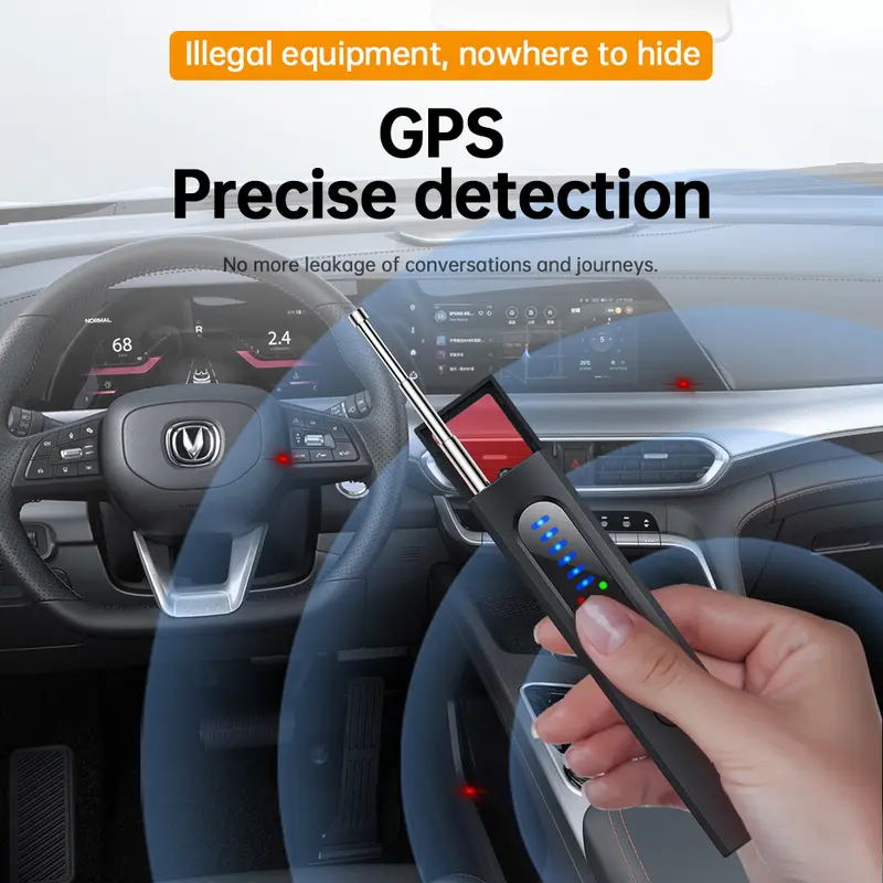 Handheld Multi-Sensor Hidden Camera & GPS Tracker Detector - 5 Sensitivity Levels, Professional Modes, Lightweight with Handle, Tracking for Office & Hotels, Accessory for Wireless GPS Trackers & Lost Portable Electronics