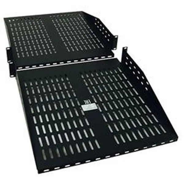 Tripp Lite SRSHELF2PX2 2U Basic Metal Cantilever Double-Sided Fixed 1-Layer Wall Mount Shelf, 3.5 x 19 x 19.25 in, for Home Supplies & Home Decor Storage