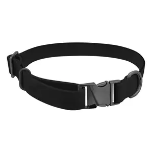 MiMu Medium Silicone Dog Collar - Black 20in Stylish Dog Collar with Clasp Buckle