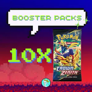 10x Sword & Shield - Crown Zenith Booster Packs Pokemon