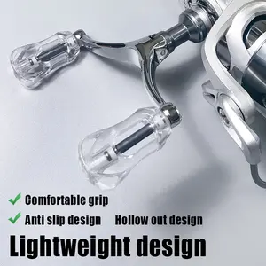 Fishing Spinning Reel Handle, Double Rocker Arm with Multiple Colors, Lightweight Design for Lure Fishing  Aluminum alloy hexagon