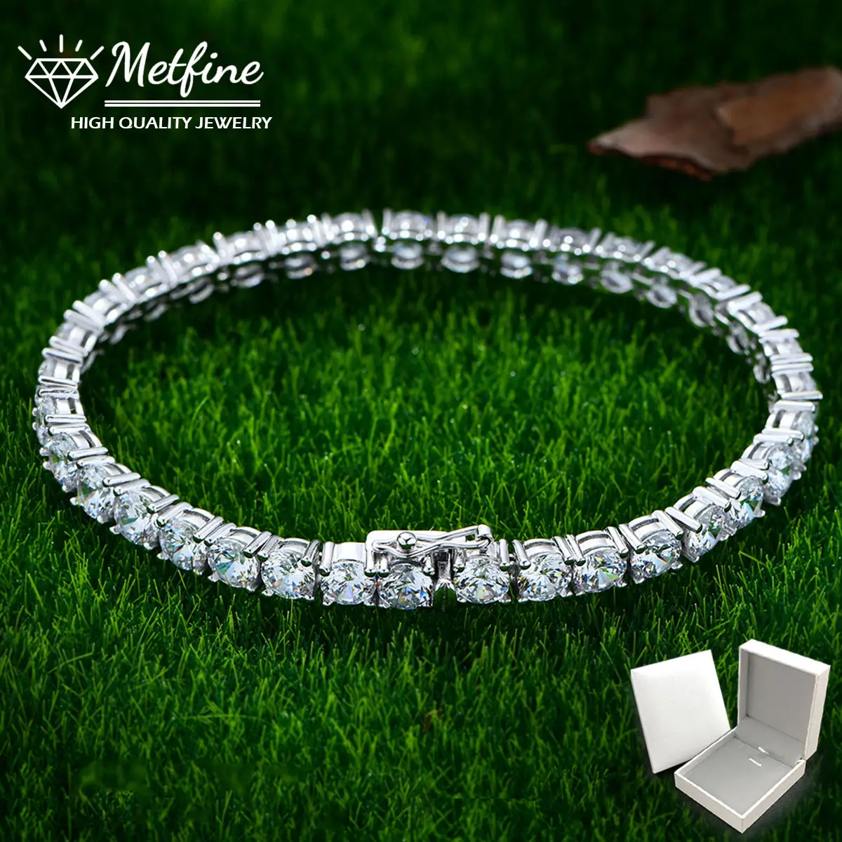 2mm-6mm Tennis Bracelet for Women and Men D Color VVS Tennis Bracelet Size 6-8.5 inches