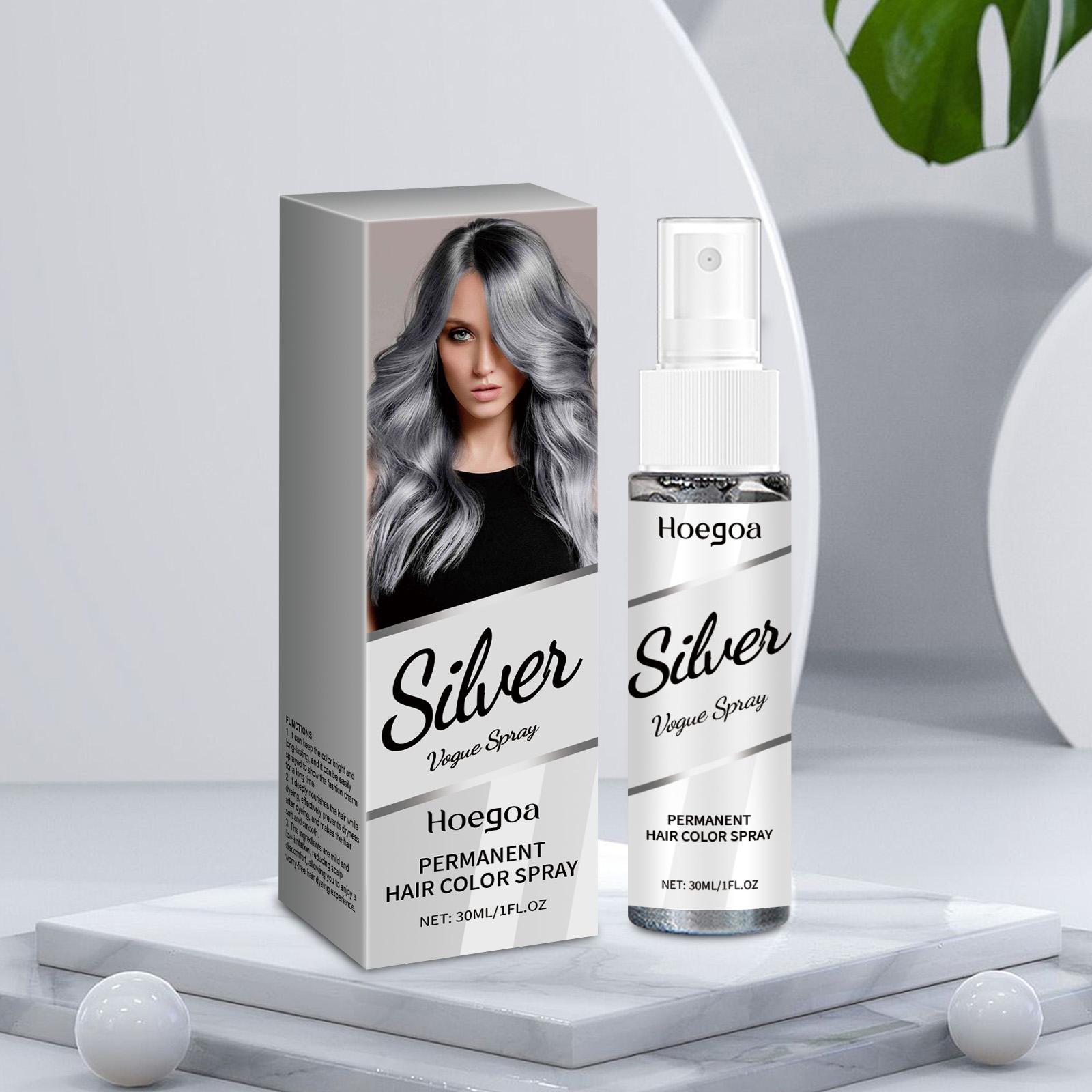 Silver Hair Dye – Silver Gray Hair Color for Lightened & Bleached Hair, 2-in-1 Nourishing Color & Conditioner, Suitable for All Hair Types, 1 Fl Oz