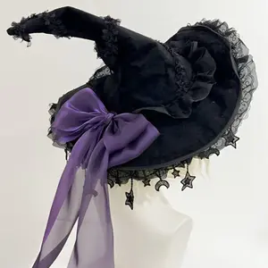 Lolita Gothic Lace Bow Witch Costume Hat