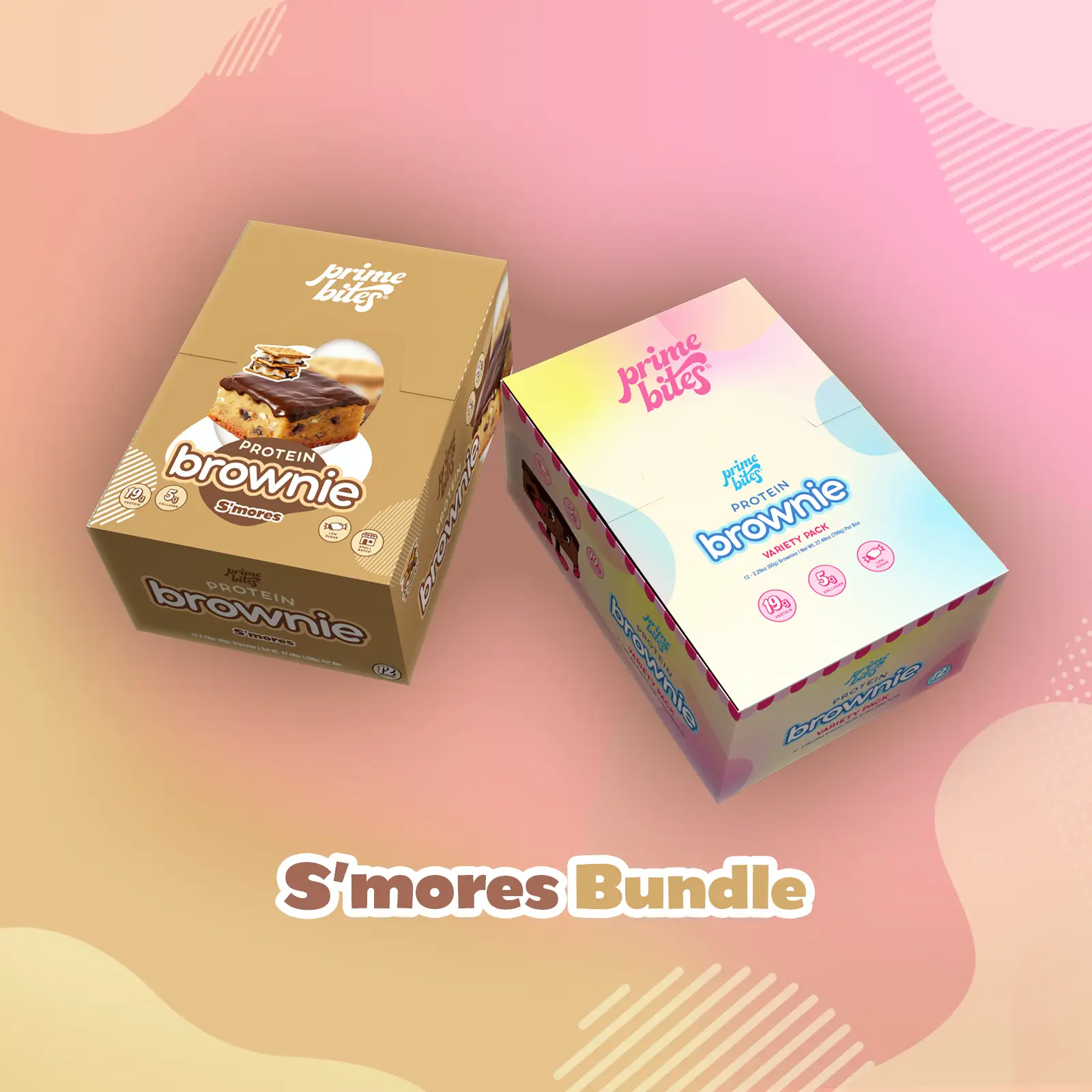 Prime Bites S'mores & Variety Pack Bundle - New Flavor + Top Selling Brownie Variety Pack
