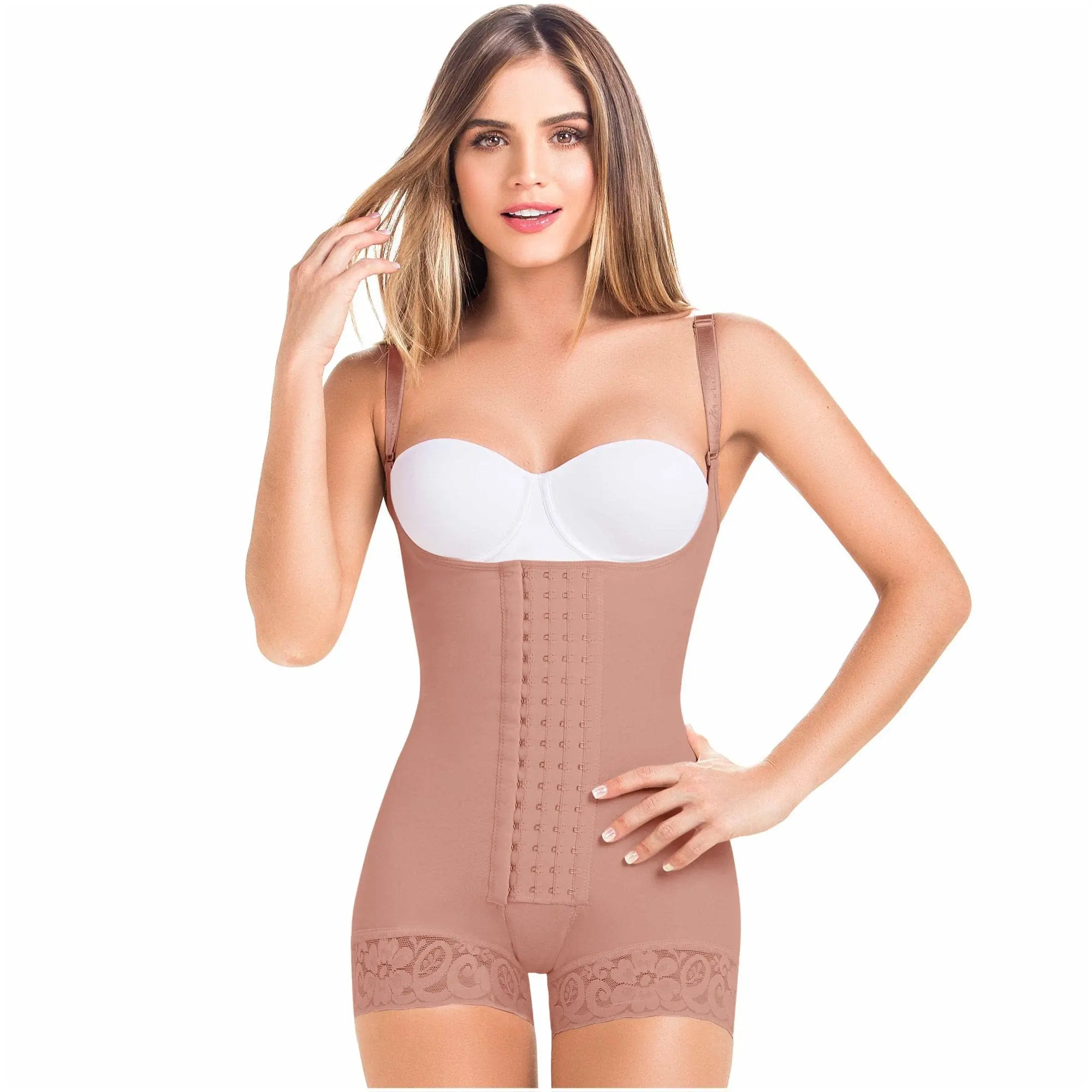 Fajas MariaE 9334T Extra Short High Compression Faja With Hooks
