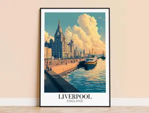 Liverpool Print - Liverpool England Travel Wall Hanging - Home Decoration - Gift for Art Lovers - Liverpool Wall Poster Art