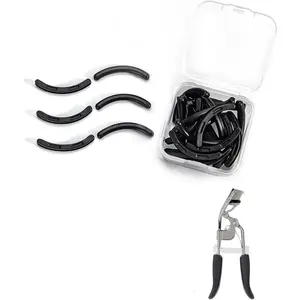 24-Pack Universal Eyelash Curler Refill Pads, Soft Silicone Cushions for Long-Lasting Lash Curls