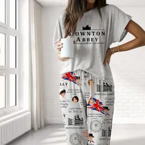 Downton Abbey Pajama Set – Premium Satin Sleepwear – Elegant Movie Inspired Loungewear, Viral Cozy Nightwear Trend, Chic Cute Outfits