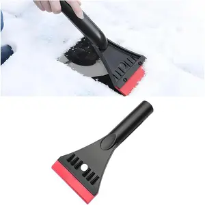 Windshield Ice Scraper,  Window Snow Sweeper to Remove Ice, Frost, Automotive Windshield Frost  with  Handle,  for  SUV Van (Red)