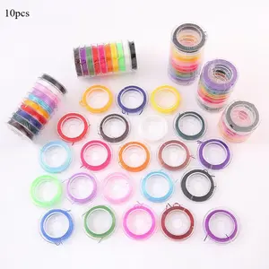 10 Rolls Nylon Cord Set - Chinese Knotting Thread for DIY Jewelry Making, Inelastic Beading Cords for Bracelets, Necklaces, Anklets - Mixed Colors