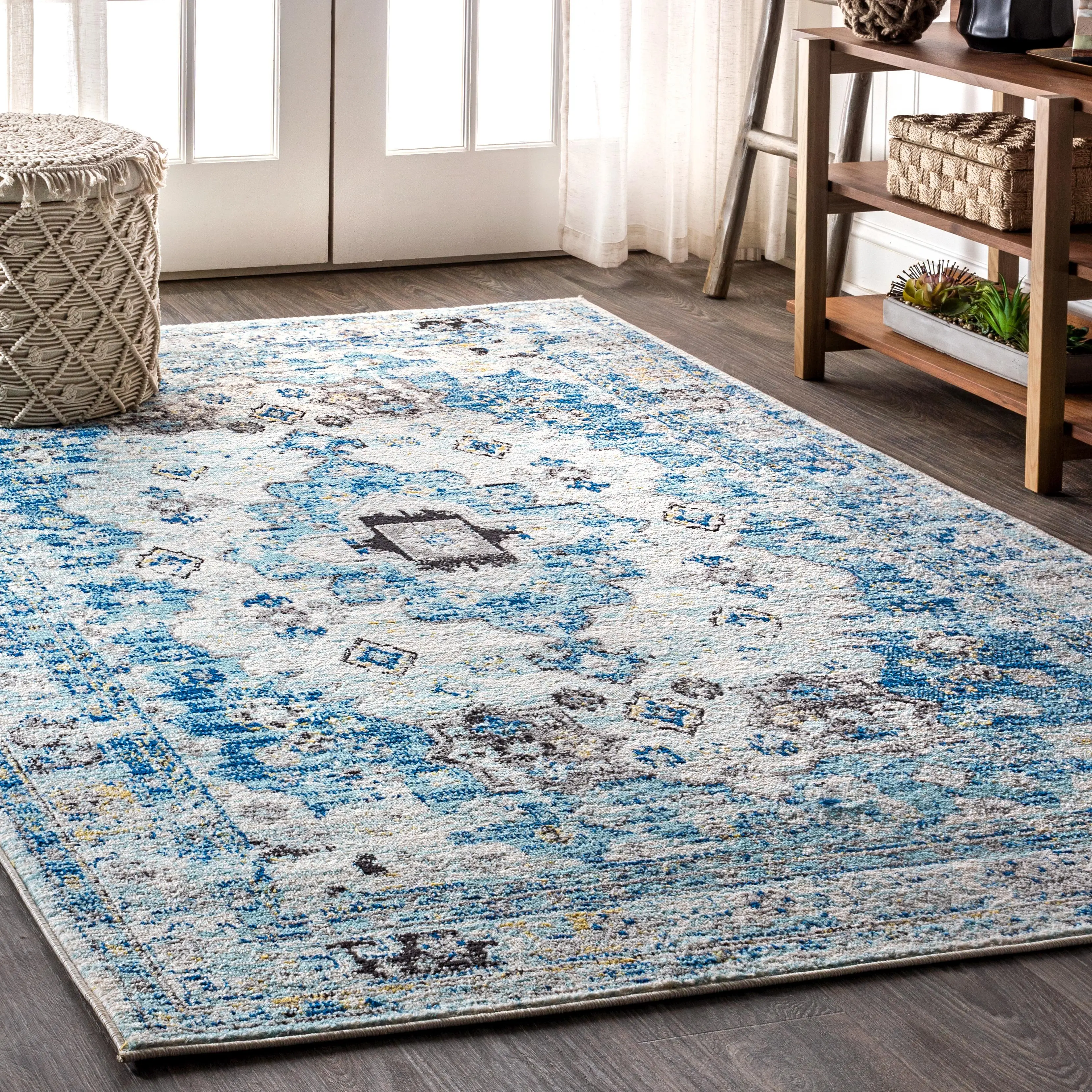 JONATHAN Y Decorative Modern Persian-Vintage Moroccan Medallion Area Rug, Modern Floor Rug for Living Room, Bedroom, Office, Decorative Area Rug