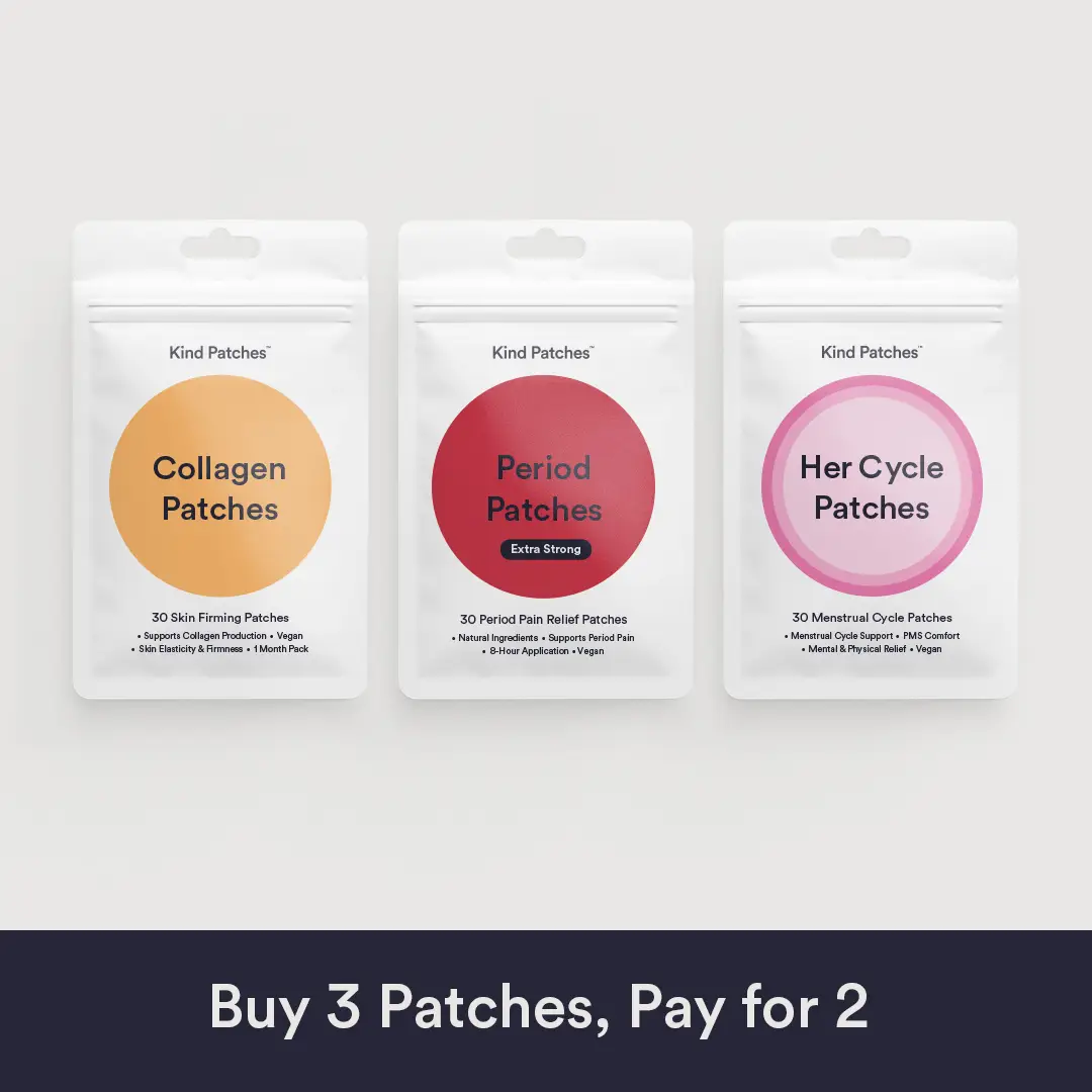Kind Patches For Her Bundle, Collagen + Period Extra Strong + HerCycle Patches,...
