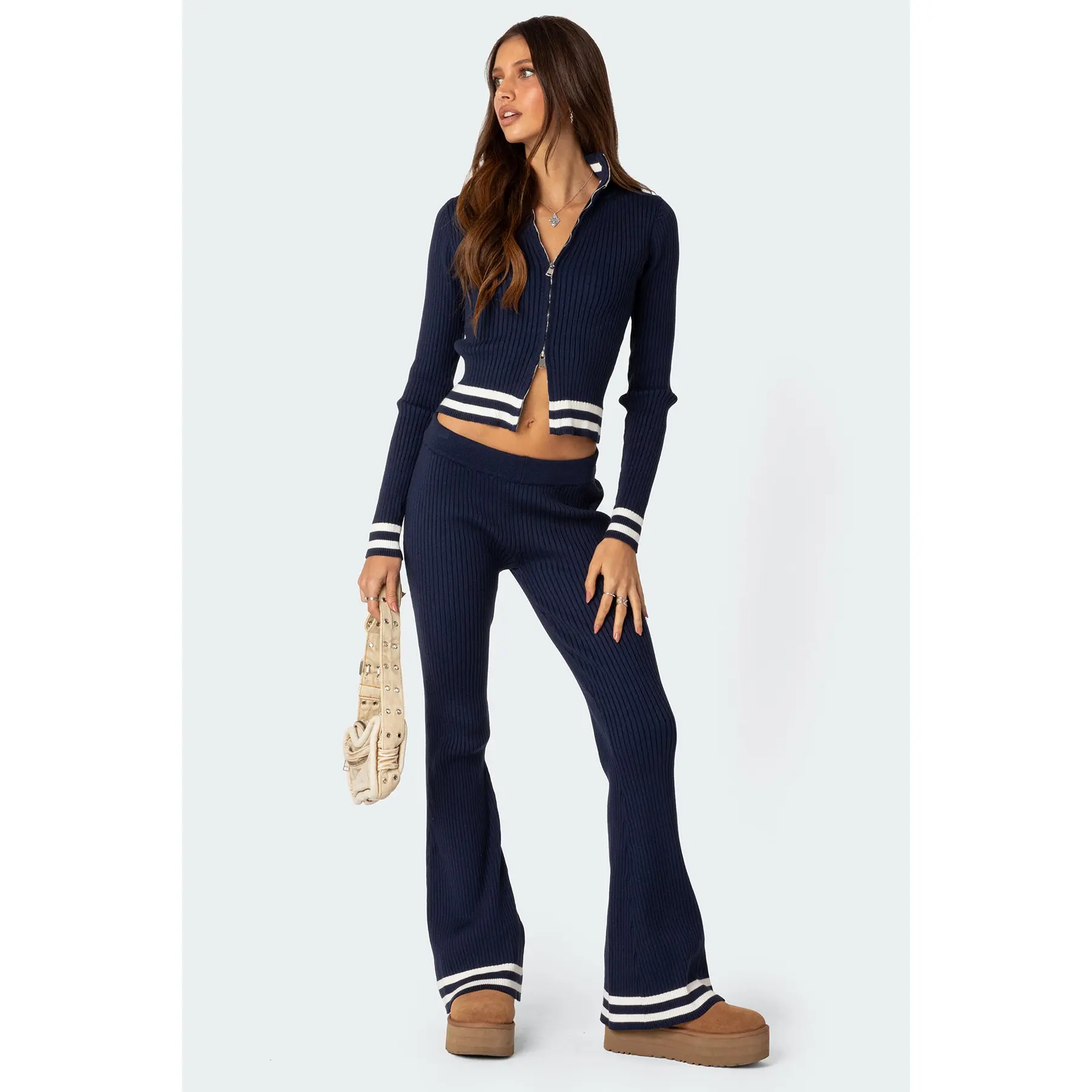 Pluto Ribbed Flared Pants Pluto Ribbed Flared Pants
