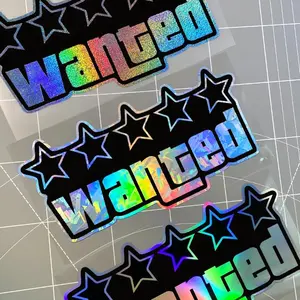 1PC Pentagram Wanted Car Sticker, Waterproof Vinyl Decal, Suitable for Auto Windows, Rear Windshields, Bumpers, Creative Car Body Decoration, Motorcycles, Suitable for Metal and Glass Surfaces, Multipurpose Car Decal, Sticker for Cars