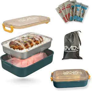 Oven  Flameless Self-Heating Lunch Box & Portable  Warmer  No Fire or Plugs  Heats Cans, MREs & Meals in 10 Min   for Camping, Travel,  & Office