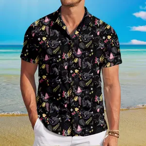 Hawaiian Shirt for Men, Funny Birds Animals Hawaiian Shirt Cool Summer Anime Vibes for Men & Fans, Men's Collared Clothes for Beach Vacation, #menwear #shortsleeve #hawaiianshirt