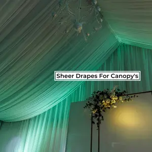 Chiffon Panels for Canopy Ceiling Drapery Sides - Sheer Drapes for Events, Weddings, Birthdays - Ideal for Special Occasions,