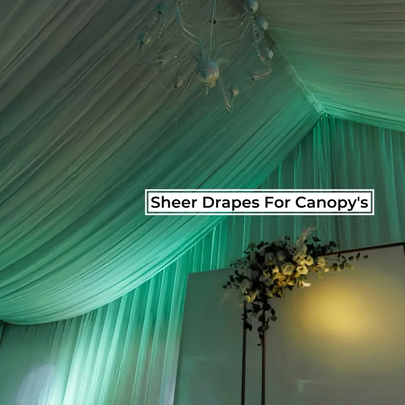 Chiffon Panels for Canopy Ceiling Drapery Sides - Sheer Drapes for Events, Weddings, Birthdays - Ideal for Special Occasions,