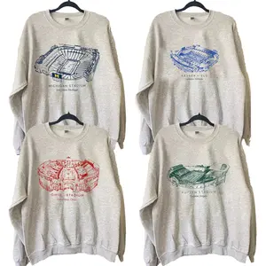 University Football Stadium Sweatshirt Unisex Crewneck Sweatshirt Game Day Football Shirt for Men and Women Gift for Football Fans Dad Mom Husband Boyfriend Girlfriend
