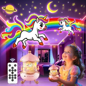 Onefire Kids Night Light, with 15 Films+15 White Noises，Remote Control，Baby Night Light Projector，for Bedtime Fun & Christmas Gifts for kids Ages 1-10[Energy Class F]