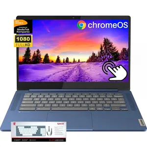 Lenovo 2026 Slim 3 14" FHD Touchscreen Chromebook | 8-Core MediaTek 520, Up to 16GB RAM, 64GB eMMC+128GB Micro SD, 13.5H Battery, WiFi 6, Chrome OS, Student Business Laptop with Bundle Accessory
