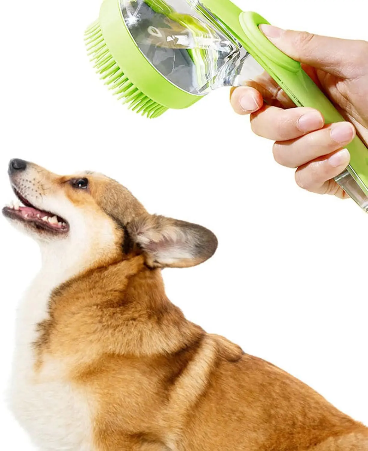 2026 New 2-in-1 Pet Bath & Grooming Deshedding Animal Hair Brush with Built-in Soap Dispenser, 8in×3in×4in, Gentle Massage Tool for Dogs & Cats, Enhances Hair Care, Improves Bathing Experience, Boosts Blood Circulation, Animal Hair Brushes