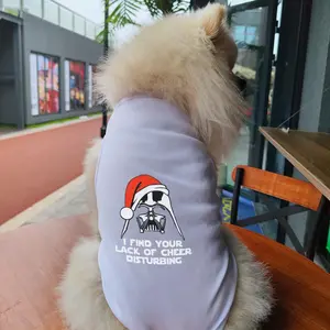 Creative Festival Hat Print Pet Vest, Breathable and Comfortable Pet Vest, Pet Clothes for Small to Medium Dogs