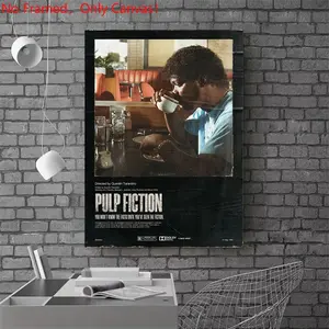 1 piece/set frameless canvas painting print poster, Classic Movie scenes Poster art，Pulp Fiction，a perfect gift for Movie loves, ideal gift for bedroom, living room, dorm hallway, kitchen, mural, wall decoration, room decor