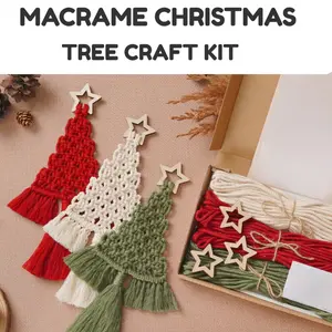 1 Christmas Tree Decoration Kit 3PCS Handmade DIY Hanging Craft Set for Family Friends Perfect Holiday Gift