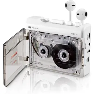 Portable Retro Recordable Cassette Player,  Cassette Tape Player Recorder Audio Player with Earphone Jack,  Operated or AC  Tape Recorder Cassette Player