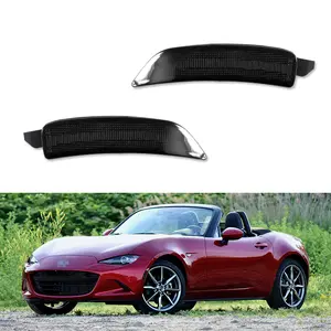 2pcs JDM Style Smoked Lens Front Side Marker lamps Lights For 2016 2017 2018 2019 2020 2021 2022 Mazda MX-5 Miata,Replace OEM NA1J-51-5J0C NA1J-51-5H0C, NA1J-51-5F0B NA1J-51-5E0B