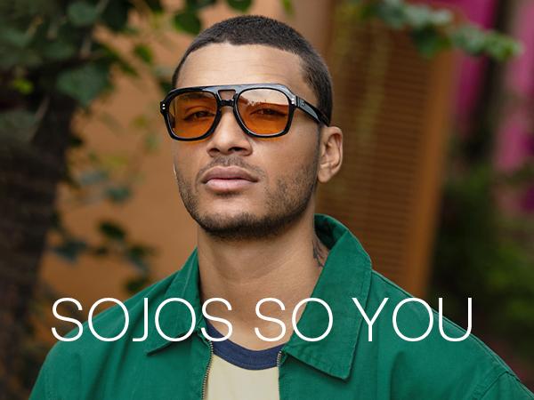 SOJOS Retro Thick Polarized Aviator Sunglasses for Women Bold Square Pilot Shades