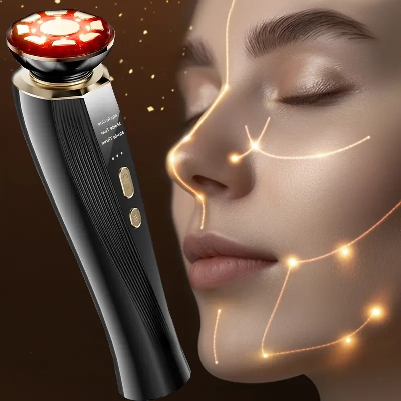 Home Beauty Instrument, Cordless Beauty Instrument, Facial Massage Import Export Device, Lifting Firming Warmth Cleansing Vibration Face Massager, USB Charging Smart Home Facial Beauty Massager, Facial Cleaning Tool