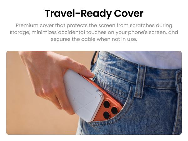 Insta360 Snap Selfie Screen - 4K Magnetic Selfie Monitor Screen for Selfie, Vlogging, Compatible vith iPhone & Android, Touchscreen Control, Wired Instant Connection