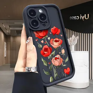 Eternal Bloom Case for iPhone 17 Air 16 15 14 Pro Max 13 12 11 X XS Plus Rugged Durable shockproof Anti-Scratch soft Silicone case