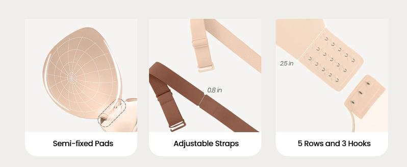 OEAK Women's Seamless Bras Deep V Wireless Plus Size Full Coverage Push Up Comfort Bras No Underwire Supportive Bra Soft Breathable Sleep Bralettes