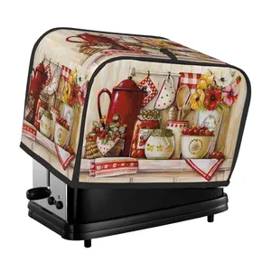 Warm and Sweet Kitchen 2 Slice Toaster Cover Dustproof Bread Maker Oven Cover Small Kitchen Appliance Protector Table Home Decor Gifts with Rustic Kitchen Design